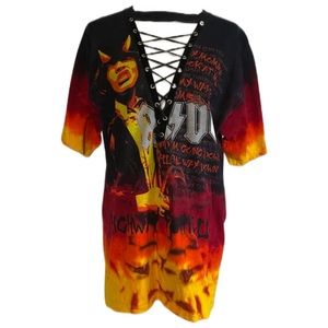 AC/DC Lace Up Shirt